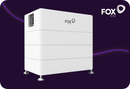Fox solar storage battery with feet.